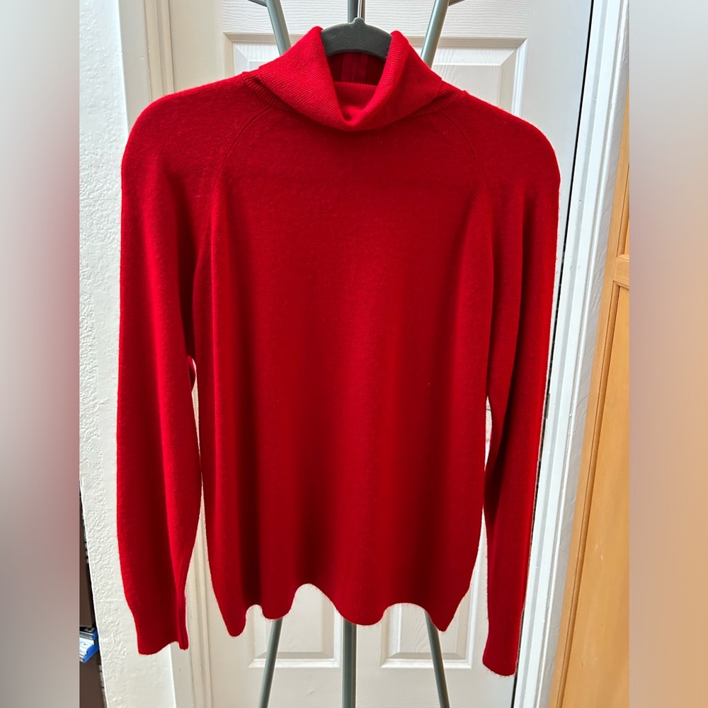 Red Lightweight Turtleneck Sweater